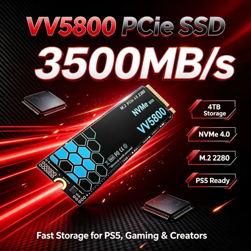 M.2 Nvme 4Tb Pcie 4.0 Ssd - VV5800 M.2 NVMe SSD 500GB, 1TB,