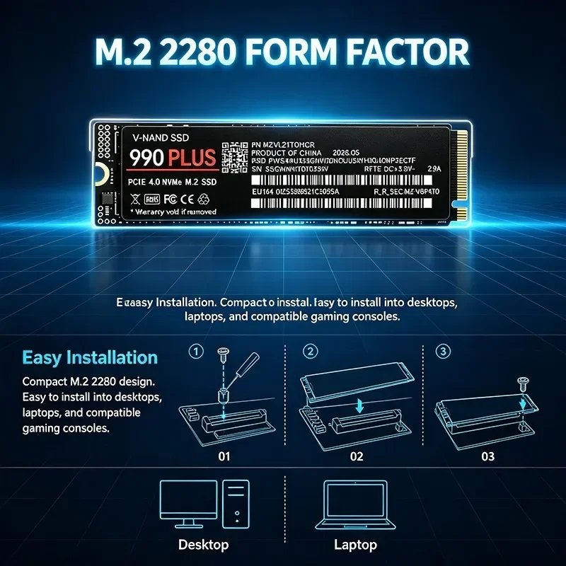 새로운 990 Plus M.2 NVMe PCIe 4.0 - M.2 Nvme 4Tb Pcie 4.0 Ssd 리뷰 및 가격